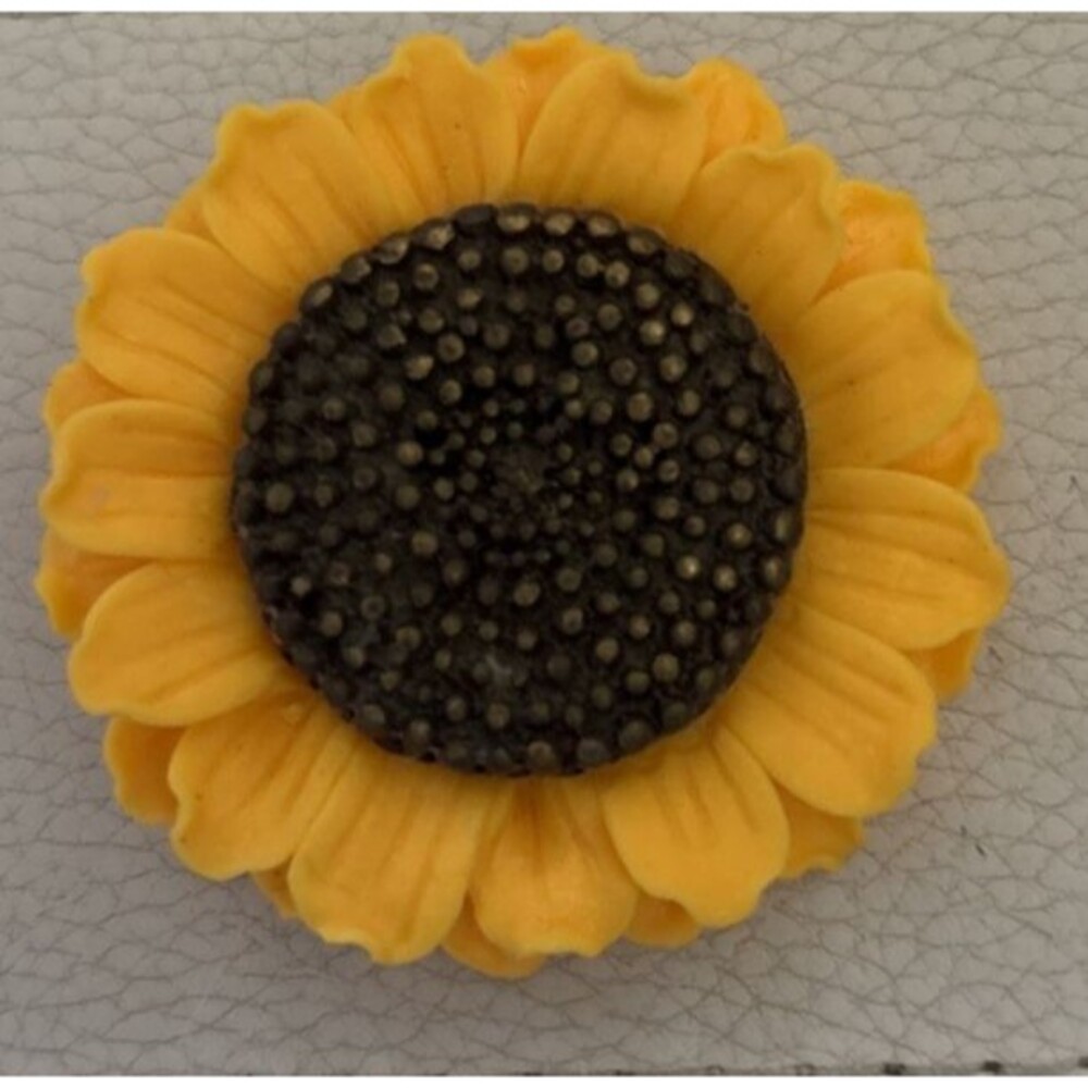3D Sunflower Shaped Brooch or Pin Molded Silicone